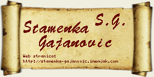 Stamenka Gajanović vizit kartica